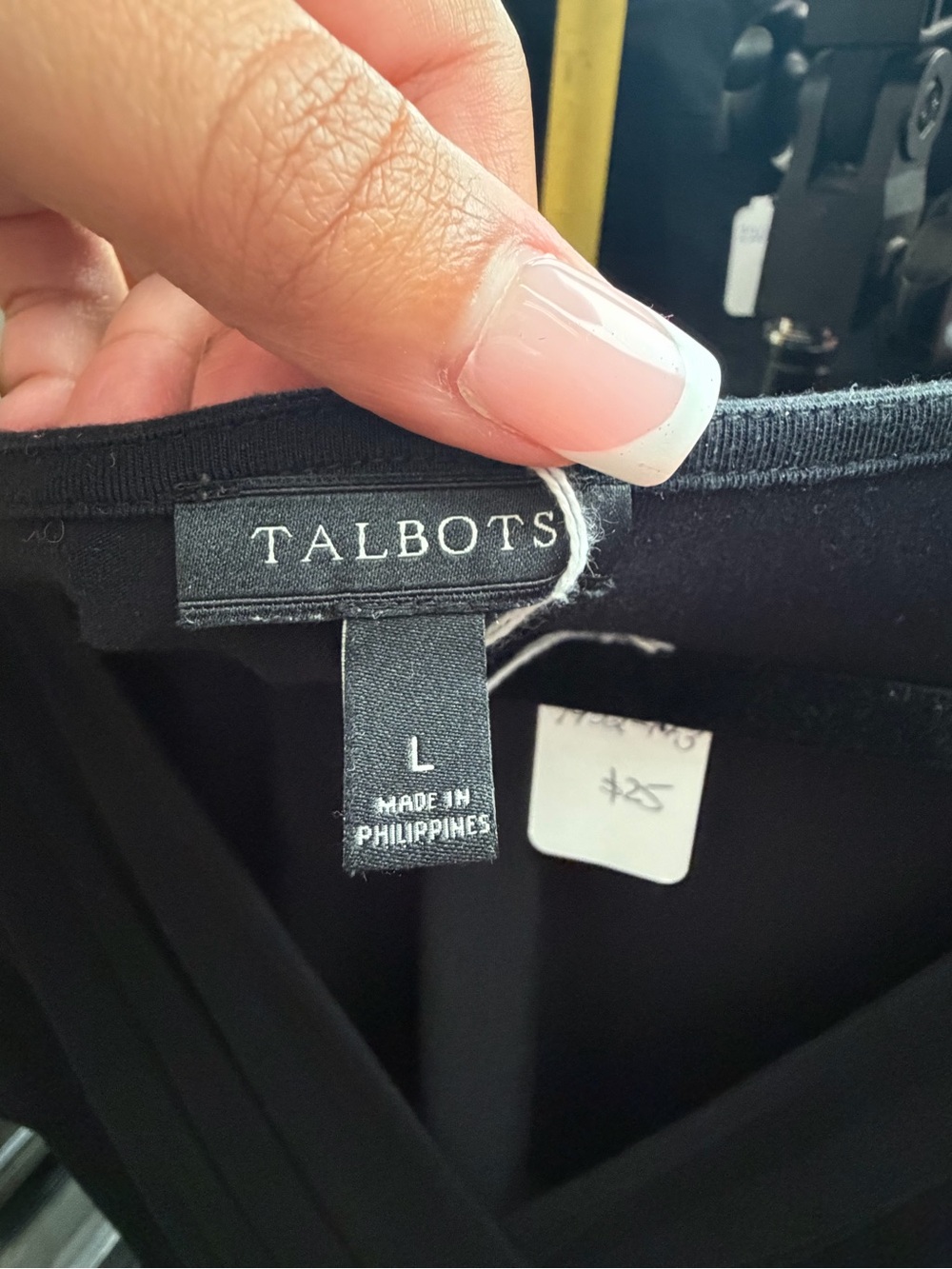 Talbots Women’s Black Short Sleeve Midi Dress with Belt. Size: Large - Picture 3 of 5